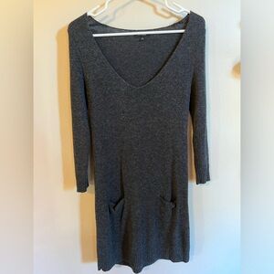Small Charcoal Sweater Dress - Express